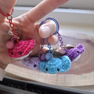 Crochet Tiny Sting Ray Keychain